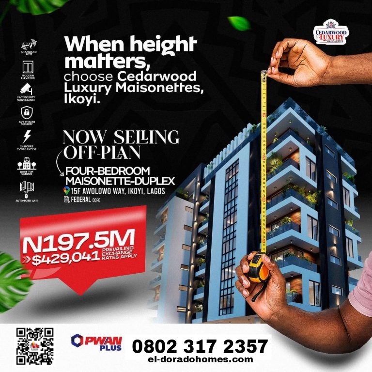 Apartments in Ikoyi For Sale, Cedarwood Luxury Maisonettes