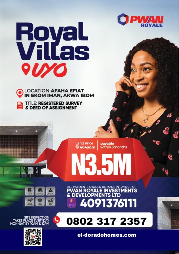 Land For Sale in Uyo, Royal Villas Estate