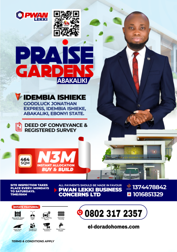 Land For Sale in Abakaliki, Praise Gardens Estate