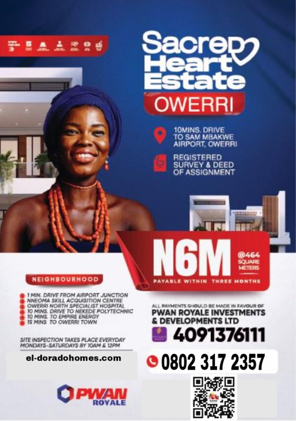 Land For Sale in Owerri, Sacred Heart Estate